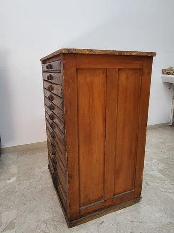 Ladekast - Hout - Kast voor brievenbakjes van printers, Antiek en Kunst