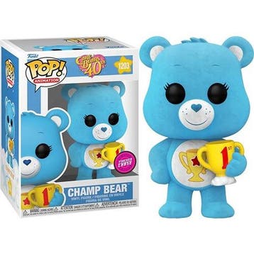 Funko Pop! Care Bears 40th - Champ Bear #1203  Flocked Chase, Verzenden, Nieuw