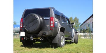 FOX Hummer H3 einddemper dwars uitgang rechts/links - 2x100, Autos : Pièces & Accessoires, Verzenden