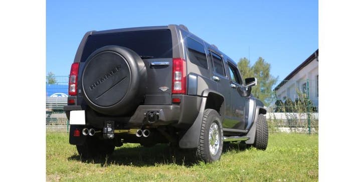 FOX Hummer H3 einddemper dwars uitgang rechts/links - 2x100, Autos : Pièces & Accessoires, Systèmes d'échappement, Envoi