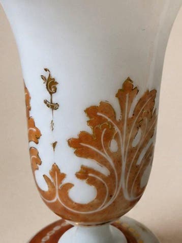 Vaas (2) - Opaline glas - Art Nouveau
