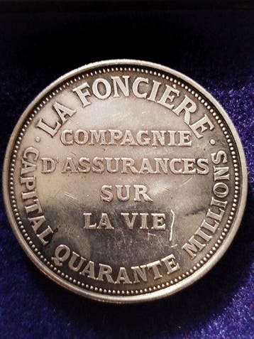 Frankrijk. Médaille en argent La Foncière, Compagnie