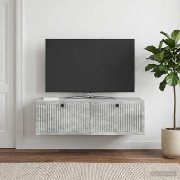 vidaXL Wandmontage TV-kast Betongrijs 98 x 41 x 30 cm, Huis en Inrichting, Verzenden, Nieuw