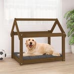 vidaXL Hondenmand 81x60x70 cm massief grenenhout honingbruin, Dieren en Toebehoren, Honden-accessoires, Verzenden, Nieuw