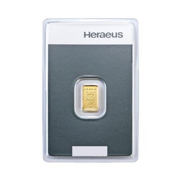 1 gram goudbaar Heraeus, Postzegels en Munten
