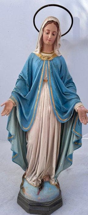 Statue, Madonna - 54 cm - plâtre de sculpteur