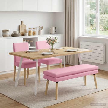vidaXL Dubbel-laags bank Roze 110 x 40 x 47 cm Stof, Verzenden, Nieuw