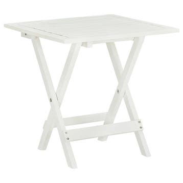 vidaXL Bistrotafel 46x46x47 cm massief acaciahout wit, Tuin en Terras, Verzenden, Nieuw