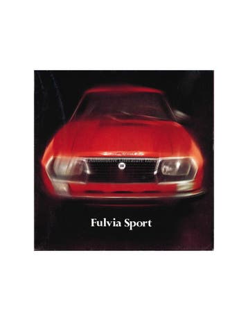 1971 LANCIA FULVIA SPORT ZAGATO BROCHURE