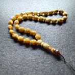 Tasbih-gebed rozenkrans kralen in olijfvorm - Barnsteen -