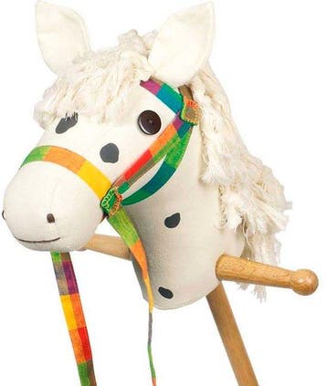 Goki Houten Stokpaard Wit (Binnenspeelgoed), Verzenden, Nieuw