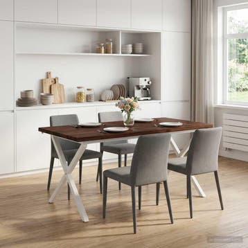 vidaXL Eettafel met levendige rand 160 x 90 x 75 cm, Verzenden