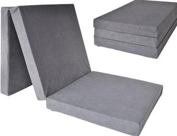 Opvouwbaar Matras Grijs | Premium | OP=OP, Overige materialen, Nieuw, 80 cm, 190 cm of minder