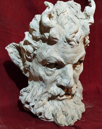 sculptuur, Fauno - 35 cm - Keramiek