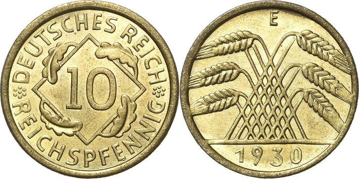 10 Reichspfennig 1930 Kleinmunten, Postzegels en Munten, Munten | Europa | Niet-Euromunten, België, Verzenden