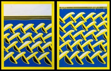 Baptiste Laurent - Vagues noires I et II Diptych XXL,