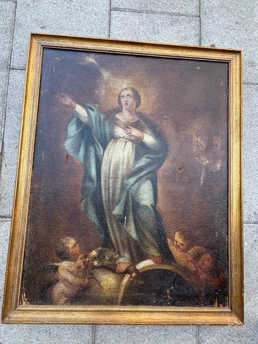 Escuela italiana (XVII-XVIII) - La Virgen Inmaculada, Antiquités & Art, Art | Peinture | Classique