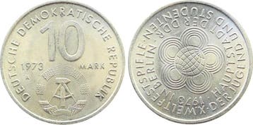 1973 Duitsland Fehlpraegung 10 Mark Ddr Stempeldrehung 30..., Verzenden, België