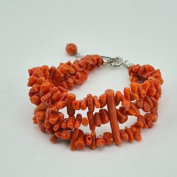Koraal - Zilver - Armband - CORALLO MEDITERRANEO