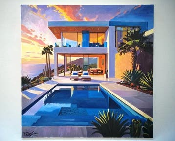 Yuri Denissov - Belle Villa au coucher du soleil