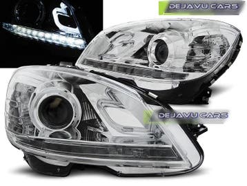 LED Bi Xenon Look Koplampen voor Mercedes Benz C-Klasse W204, Ophalen of Verzenden