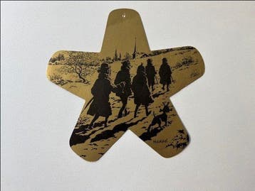 Tintin - Nieuwjaarskaart - met originele handtekening van, Livres
