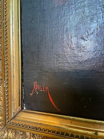 École française, Signée Dalém - Bouquet de fleurs