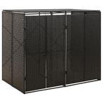 vidaXL Containerberging dubbel 140x80x117 cm poly rattan, Verzenden