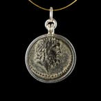 Oud-Grieks Coin pendant, oude Griekse munt Zeus en de