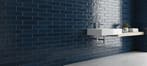 Wandtegel Equipe Rain Donker Blauw Glans 7,5x30 (Muurtegels), Nieuw, 20 tot 40 cm, 10 m² of meer, Wandtegels