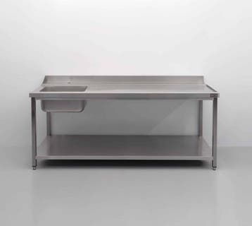 Table dalimentation HCB en acier inoxydable avec évier, 200, Verzenden