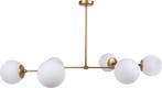 2dekans | Hanglamp Damar 6-Lichts – 100x58x48 cm – Geel/Wit, Ophalen of Verzenden, Nieuw