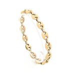 Gouden marineschakel armband (Schakelarmband), Ophalen of Verzenden, Gebruikt, Overige kleuren, Goud