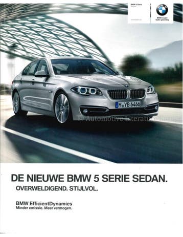 2013 BMW 5 SERIE SEDAN BROCHURE NEDERLANDS, Ophalen of Verzenden, Nieuw