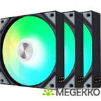 TRYX ROTA SL ARGB Fan 120mm 3-pack Zwart, Computers en Software, Computerkoelers, Verzenden, Nieuw