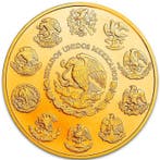 Mexico. 2024 Libertad Cempasúchil 24k Gold Gilded Colorized