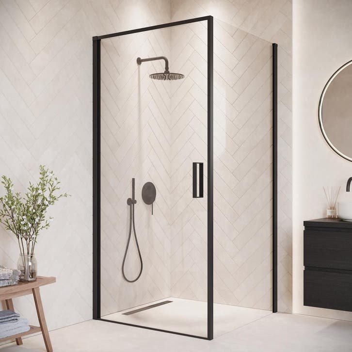 Douchecabine Alava 80 x 80 x 190 cm Zwart, Doe-het-zelf en Bouw, Sanitair, Nieuw, Verzenden