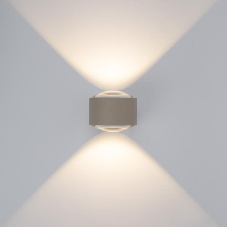Wandlampen Scope Up en Down Muurlamp Champagne, Maison & Meubles, Lampes | Appliques, Envoi