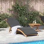vidaXL Tuin ligstoel Bruin 198 x 55 x 58,5 cm Massief, Verzenden, Nieuw