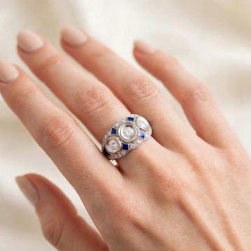 Bague Platine - 0.80ct. tw. Diamant (Naturelle) - Diamant, Handtassen en Accessoires, Nieuw