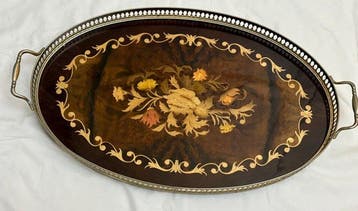 Decoratief dienblad - Italië - Sorrent bloemige inleg