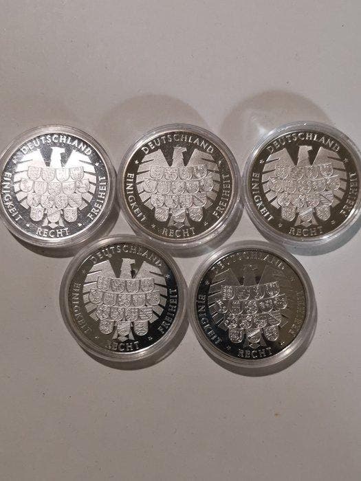 Allemagne. Medal Lot 5 x Gedenkmünzen der Serie Deutschland, Postzegels en Munten, Munten | Europa | Niet-Euromunten
