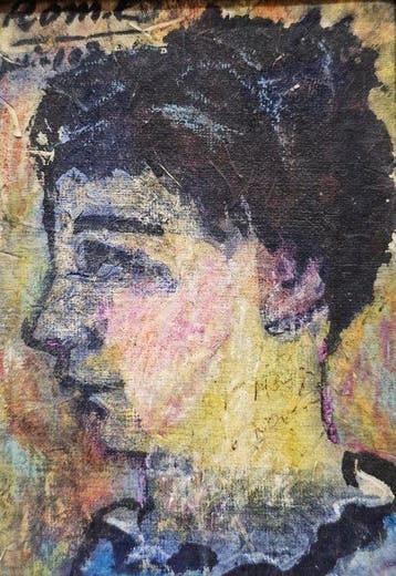 Expressionist School (c.1950) - Expressive Portrait