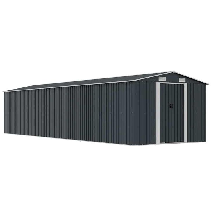 vidaXL Tuinschuur 257x779x181 cm gegalvaniseerd staal, Tuin en Terras, Tuinhuizen, Nieuw, Verzenden