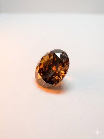 1 pcs Diamant (Couleur naturelle) - 5.84 ct - Rond - Fancy, Nieuw
