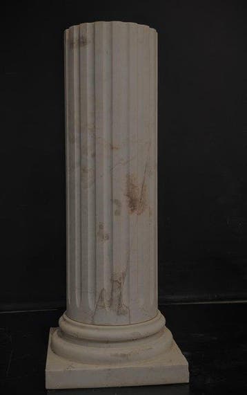Sculpture, Coppia di colonne in marmo bianco - 102 cm -