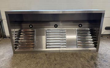 RVS Afzuigkap met 3 filters, 200 x D95 x H40 cm, boxmodel,, Nieuw in verpakking