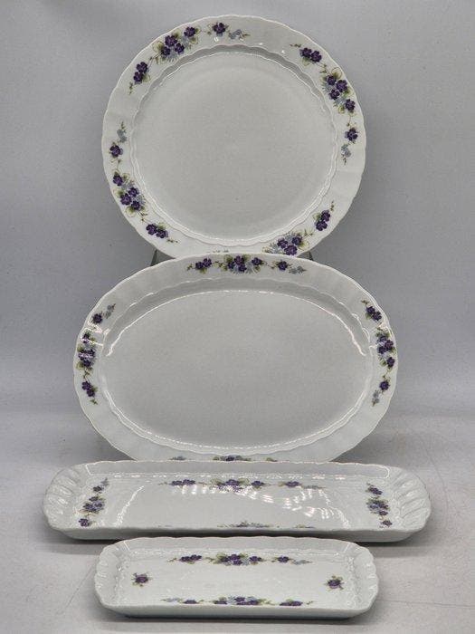 Eschenbach Bavaria – 4-teiliges Servierset – Porzellan mit, Antiquités & Art, Antiquités | Meubles | Tables