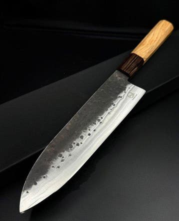 Keukenmes - Japanse stijl. Handgemaakte keukenmes.
