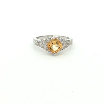 Zonder minimumprijs - 2-delige sieradenset Zilver - 3.99ct., Handtassen en Accessoires